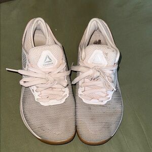 Reebok Light Gray Knit Sneakers